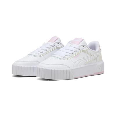 Sneaker PUMA "Carina Mia Holo 2.0 Sneakers Mädchen", Jungen, Gr. 35,5, rosa (weiß pearl pink), Obermaterial: Textil, Synthetik. Futter: Textil. Innensohle: Textil. Laufsohle: Gummi, Schuhe Sneaker