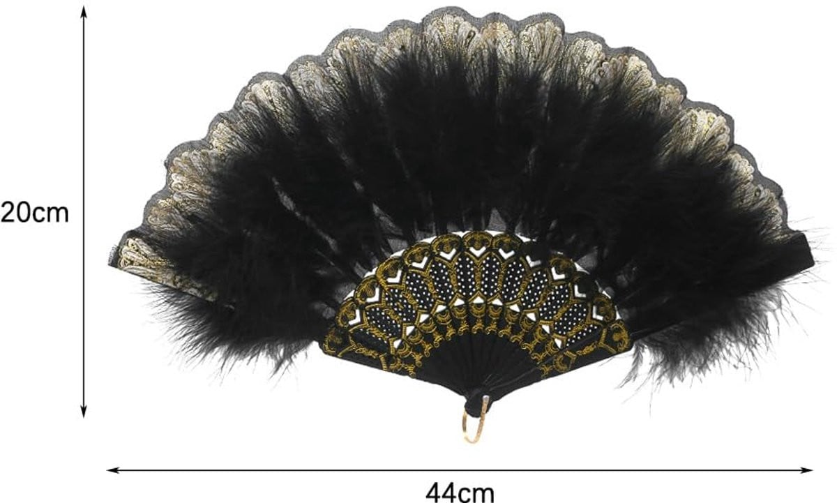 Set van 2 natuurlijke kalkoenveren voor feestdecoratie en Halloween - Zwart Wit