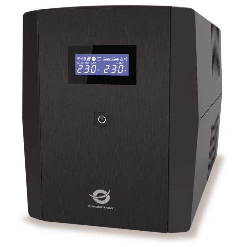Conceptronic ZEUS USV 1500VA 900W Schutzkontakt IEC Start/LAN sw