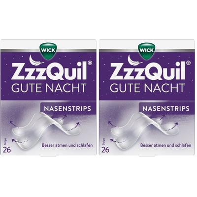 Wick ZzzQuil Gute Nacht Nasenstrips 2x 2x26 St Pflaster