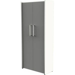 Kerkmann Aktenschrank start up, aus Holz, abschließbar, 80 x 183 x 38 cm (B/H/T), graphit / weiß