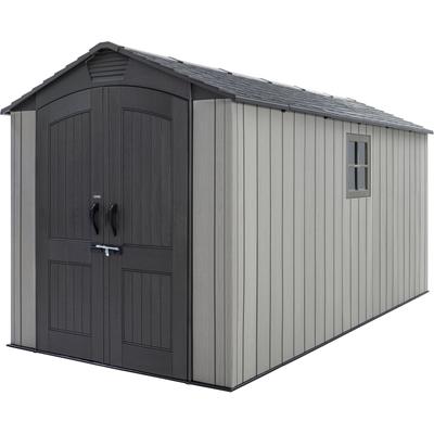 Gerätehaus LIFETIME "Utah", grau, HDPE (High Density Polyethylen), Kunststoff, Gerätehäuser