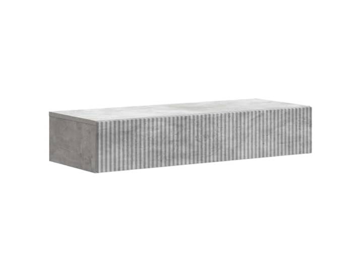 Wandmontierter Beistelltisch Betongrau 87,5 x 34,5 x 17 cm Holzwerkstoff Moderner Wandtisch, platzsparende Montage, stabile Holzwerkstoff-Konstruktion, vielseitig als Nachttisch oder Ablage,
