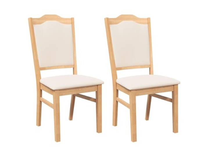 HKLGBVCR Esszimmerstühle mit Kissen, 2 Stück, Massivholz Hevea 2 Stück, Gummibaumholz, inkl. Kissen, ergonomische Rückenlehne, Wohnzimmer, Essen, Innen