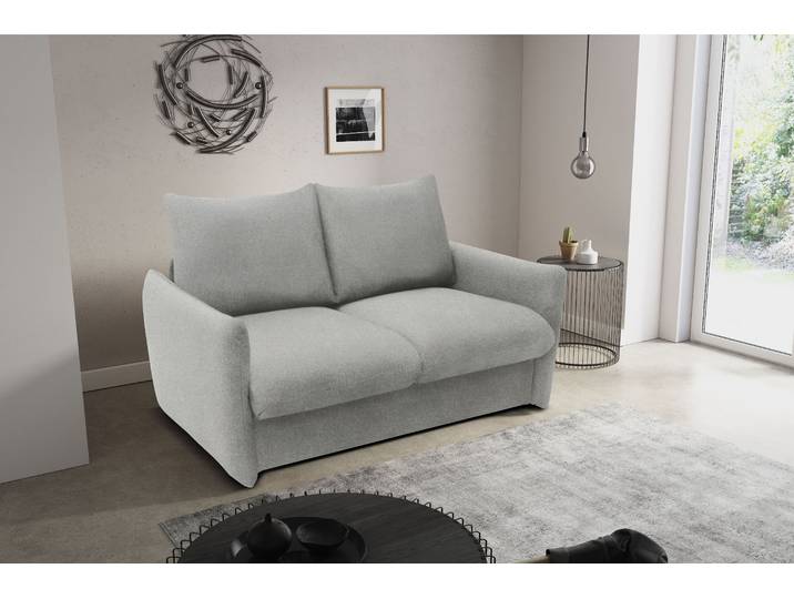 Schlafsofa DOMO COLLECTION 700023 Schlaffunktion, Federkern, 2-Sitzer, stabile Liegefläche , grau, B:165cm H:95cm T:100cm, 95% Polyester, 5% Nylon, Sofas, Schlafsofa, Sitzflächen einzeln ausklappbar zum Schlafen, Relaxen und Entspannen