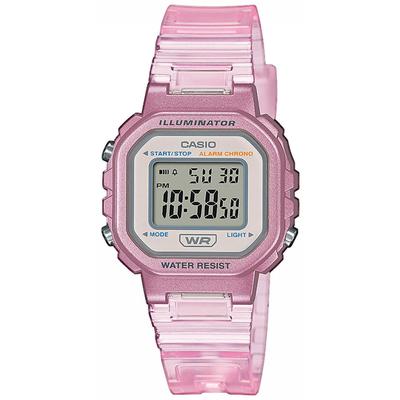 Chronograph, rosa (rosa (transparent)), CASIO TIMELESS COLLECTION, Armbanduhren, Kinder, Chronograph, Quarzuhr, Armbanduhr, Digitaluhr, Geschenkidee, Geburtstag,Schulanfang