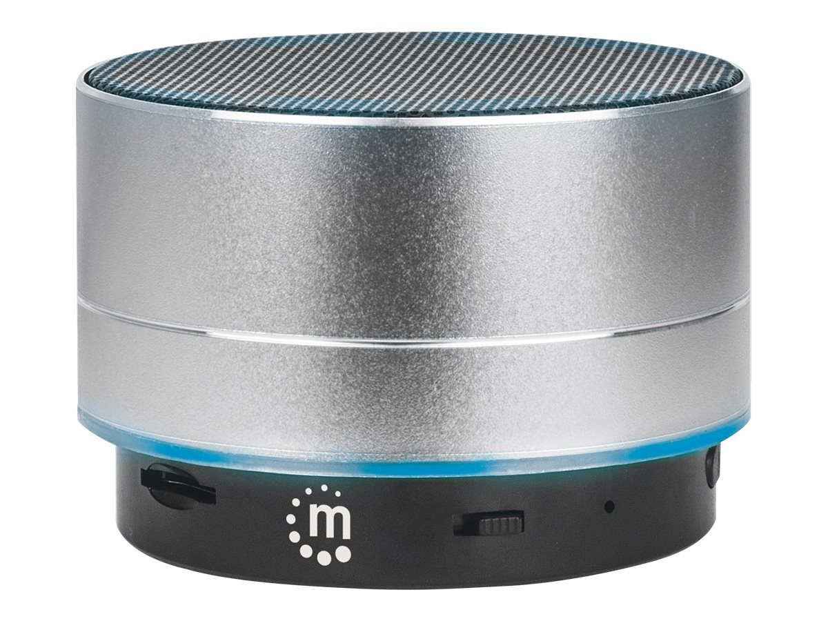 Manhattan 165327 Metallic LED-Bluetooth-Lautsprecher zilver