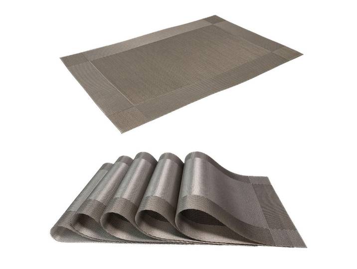 Intirilife Platzset Untersetzer 45/30 cm (6er-Set), Taupe, Kunststoff, 30x0.16x45 cm, Heimtextilien, Wohntextilien, Tischwäsche, Tischset