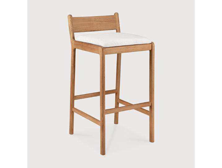 Ethnicraft Jack Outdoor-Barhocker Teak inkl. Sitzkissen