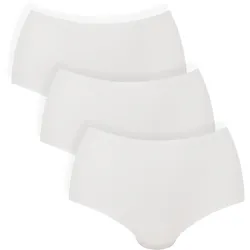 Anita (Since 1886) Damen Slips, 3er Pack - Essentials High Waist Briefs, Mikrofaser, nahtlos, einfarbig Weiß / S/M