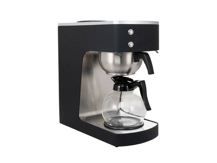 GastroHero Filterkaffeemaschine Filterkaffeemaschine Edelstahl 2 Liter mit Glaskanne, Klassische Filterzubereitung, robuste Kunststoff-Steuereinheit