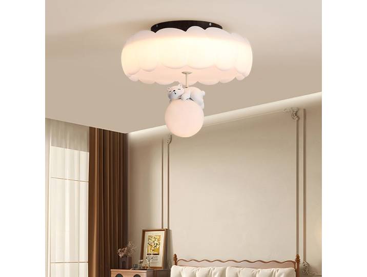 Dessin animé ours en peluche chambre LED plafonniers spectre complet Protection des yeux chambre d'enfants plafonniers mignon éclairage intérieur