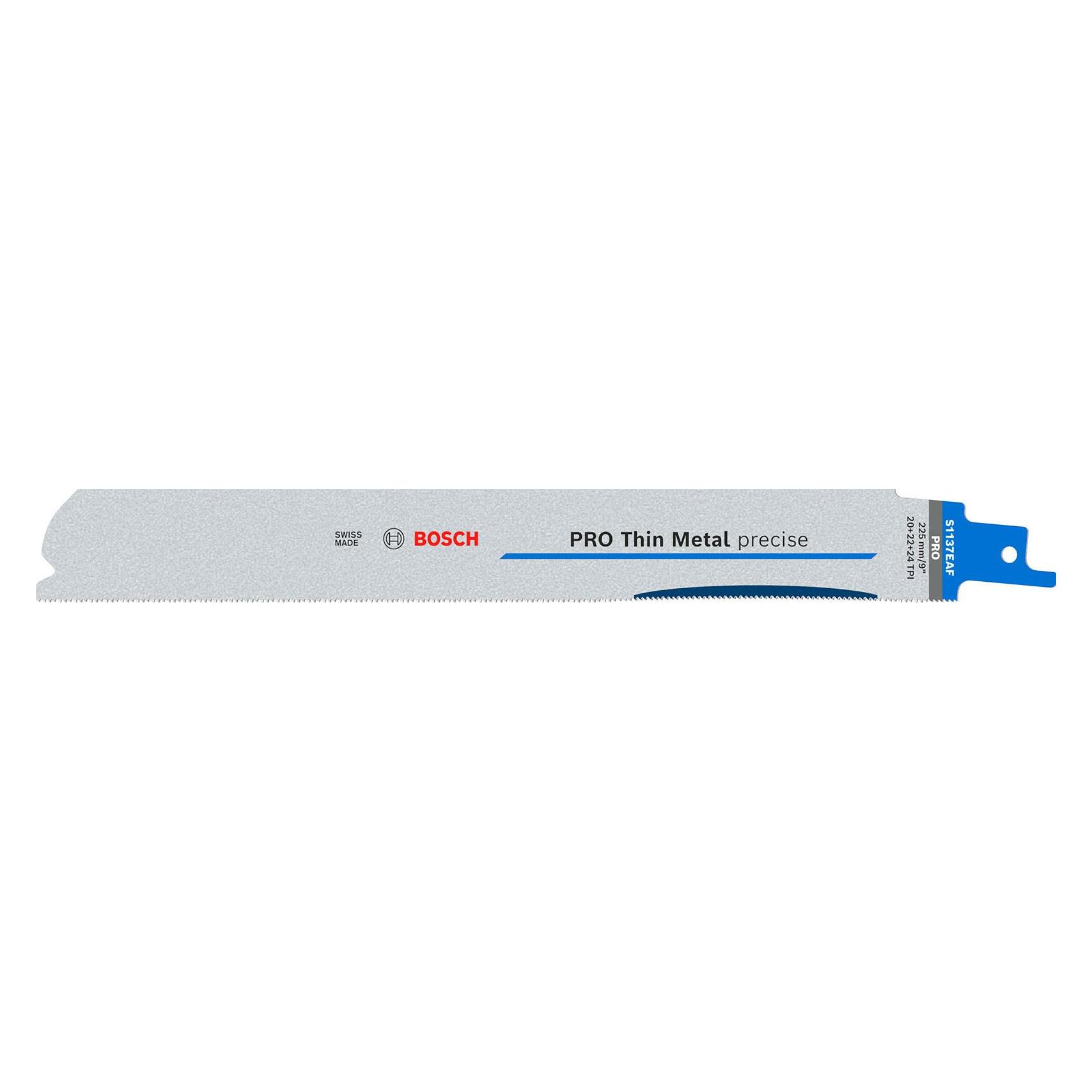Bosch Professional Zubehör PRO Thin Metal precise S1137EAF Blatt, 1,1 x 25 x 225 mm, 5-tlg. (2608658989)