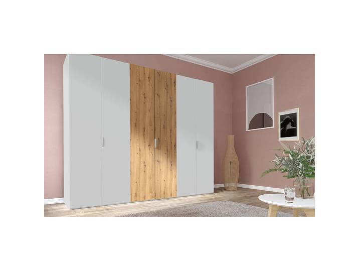 Armoire pure artisan 270 x 236cm Gris/Gris soie/Imitation chêne Artisan