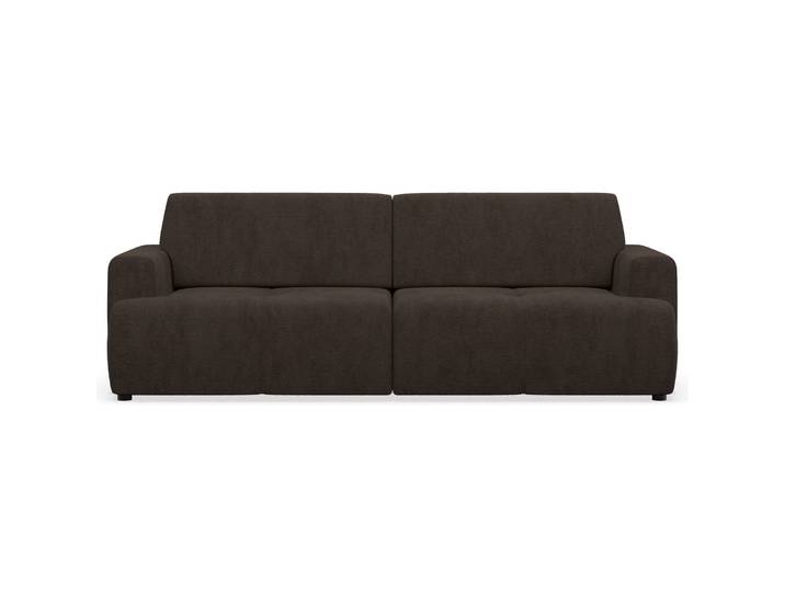 Dreisitziges Schlafsofa Cobbly mit Stauraum, brauner Chenille