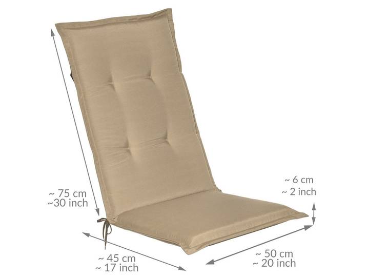 HOCHLEHNERAUFLAGE Loft HL 120/50/6 Natur