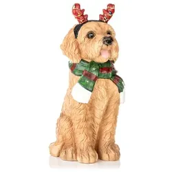LUMIDA Xmas LED-Dekofigur Hund weihnachtlich outdoorgeeignet Höhe ca. 35cm