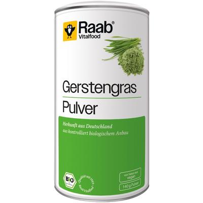 Raab Vitalfood Gerstengras Bio Pulver 140 g Puder