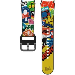 Samsung GP-TYL315SBCYW Galaxy Watch7 WATCH 7 – ARMBAND STICKY MONSTER LAB M Mehrfarbig GP-TYL315SBCY (Polyurethane (PU), Thermoplastic Elastomer (TPE)), Uhrenarmband, Gelb