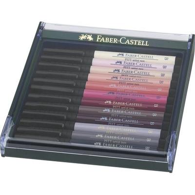 Faber-Castell Tuschestifte Pitt Artist Pens, 12er Set, Hauttöne