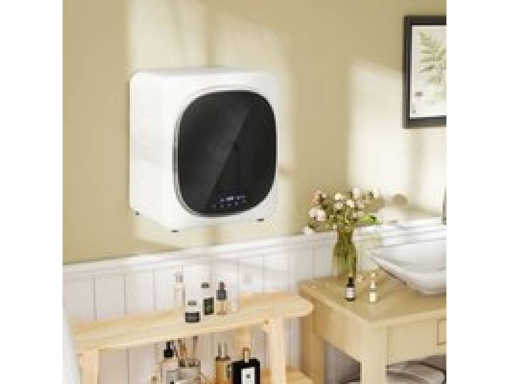 Sèche-linge compact IVMEU 4 kg à évacuation UV acier inoxydable blanc pose libre ou murale
