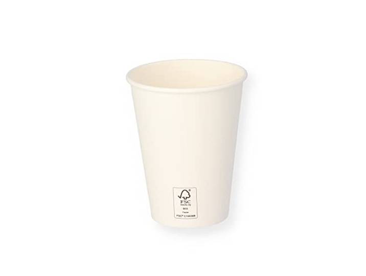 Nette 1000 Stück Pappbecher weiß, Einweg Coffee to Go Becher - 300ml, Kaffee to go Becher Pappe, 12oz Trinkbecher für Tee, Einwegbecher, Papierbecher, Kaffeebecher to go, Kaffeetassen, Ø 90 mm