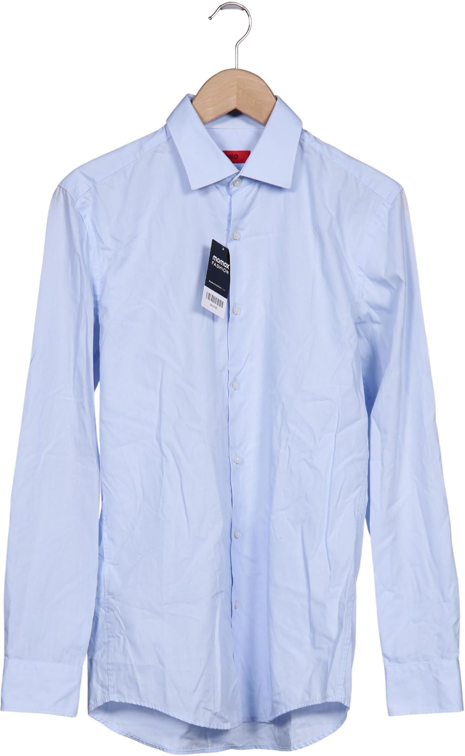 Hugo by Hugo Boss Herren Hemd, Hellblau, Gr. 38, Baumwolle - Second Hand