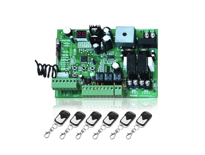 DC24V Swing Gate Opener Motor Control Unit PCB Controller Circuit Board Electronic Card Wohnauffahrt(6 Remote control)