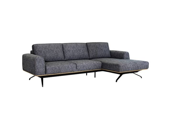 Novel Ecksofa, Graphitfarben, Metall, Füllung: Schaumstoffflocken, Ottomane rechts, L-Form, 262x157 cm, Stoffauswahl, seitenverkehrt erhältlich, Hocker erhältlich, Wohnzimmer, Sofas & Couches, Wohnlandschaften, Ecksofas