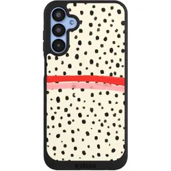 Nivocase Handyhülle für Samsung Galaxy A15 5G Hülle NIVOpure Case Schwarz Kunst Punkte Streifen (Samsung Galaxy A15 5G), Smartphone Hülle, Schwarz