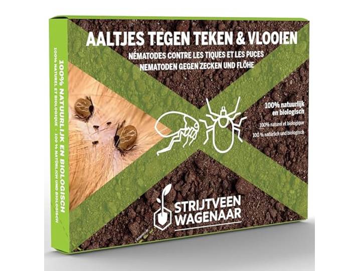 Aaltjes tegen Teken en Vlooien 100m² - Steinernema Carpocapsae - Biologische bodeminsecten bestrijden - Teken en Vlooien bestrijden - Afweermiddellen