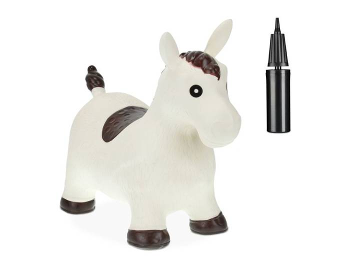 Relaxdays Animal sauteur blanc