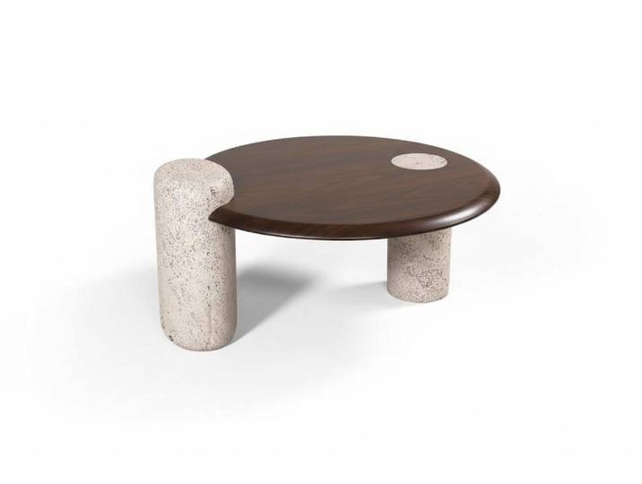 JVmoebel Couchtisch Luxuriöser Couchtisch Minimalistischer Stil Integrierte Stützen Braune