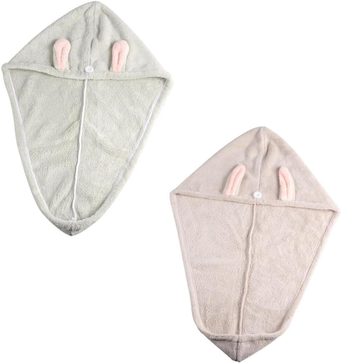 Sneldrogende haarhanddoek badmuts voor volwassenen, gemengde kleur, 65 x 25 cm