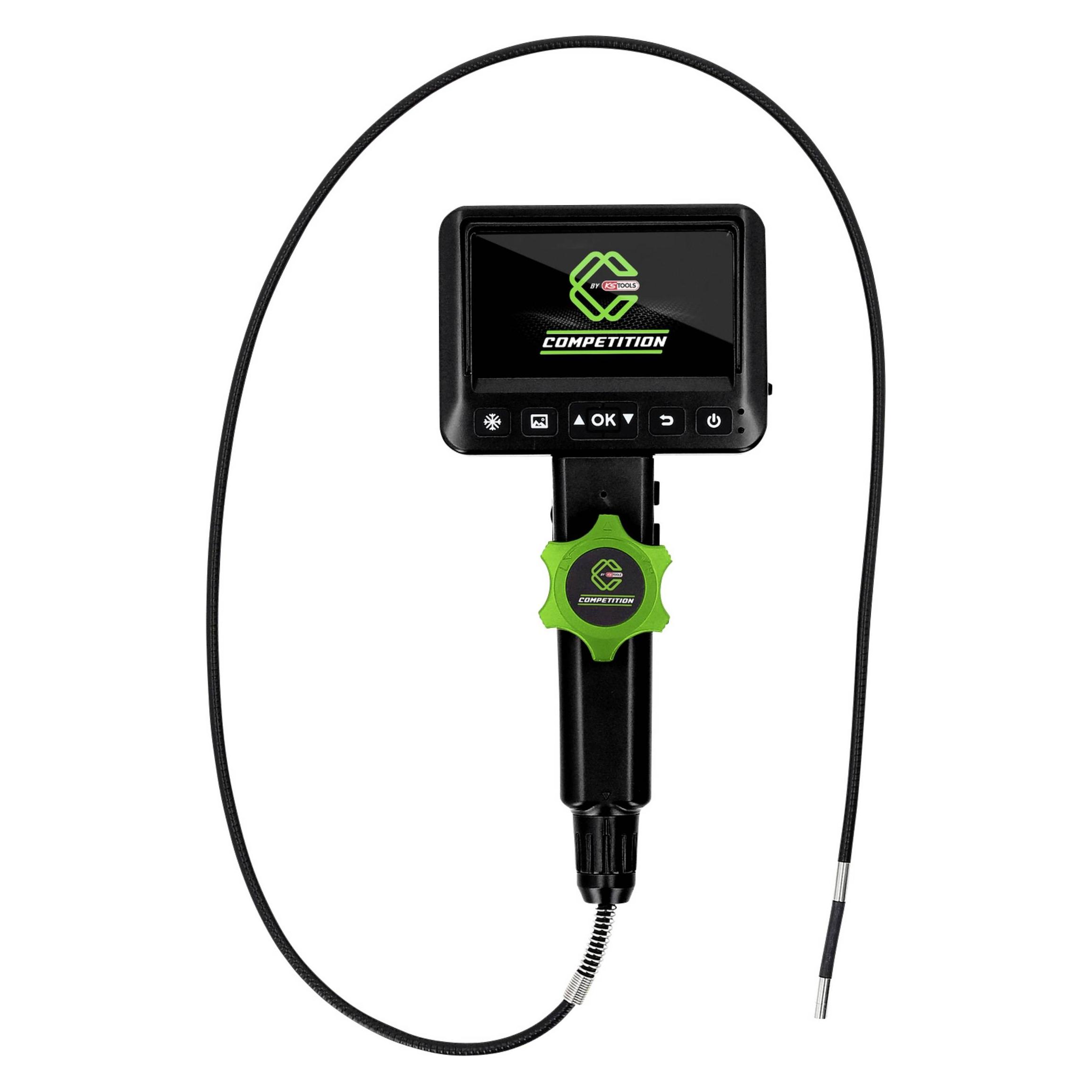 KS Tools COMPETITION HD-Videoskop-Satz, Ø 6,0 mm, 180° und 0° HD Frontkamera-Sonde, flexible PVC Hülle (512.4600)