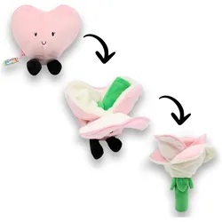 Flipetz - I Love You Heart / Flower Plush Pink