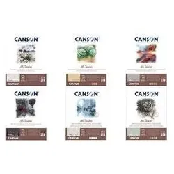 Canson, Heft + Block, Zeichenpapier Mi-Teintes, im Block, 320 x 410 mm 20 Blatt, 160 g/qm, 1 Seite mit Bienenwaben-Strukt