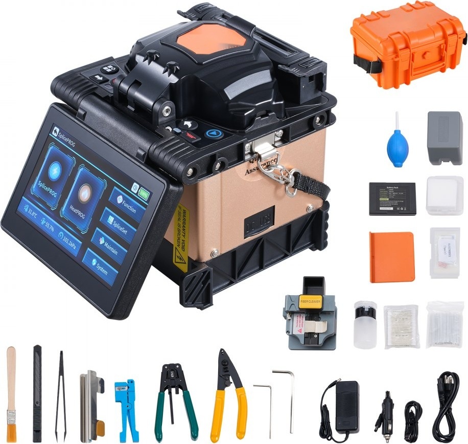 Glasfaser Spleißgerät - Fiber Fusion Splicer mit 4 Motoren - Hochleistungs-Fusions-Spleißgerät für Präzisions-Anwendungen