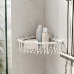 Care Duschkorb Höhe 8 cm eckig weiß