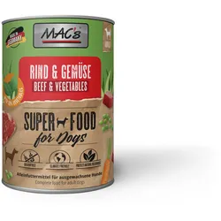 MAC ́s DOG 400 Gramm Hundenassfutter 6 x 400 Gramm Rind & Gemüse