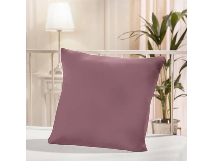 Estella Kuschelkissenbezug Mako-Feinjersey aubergine Größe 40x40 cm
