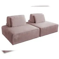 KAWOLA Modulsofa WIOLO SOFT 2 Module 2 Rückenkissen Cord rosa