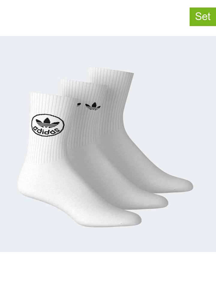 adidas 3er-Set: Socken in Weiß - S