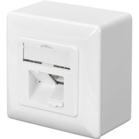 Datenanschlussdose CAT.6, Klasse E, Aufputz weiß, 2x RJ-45 Buchse