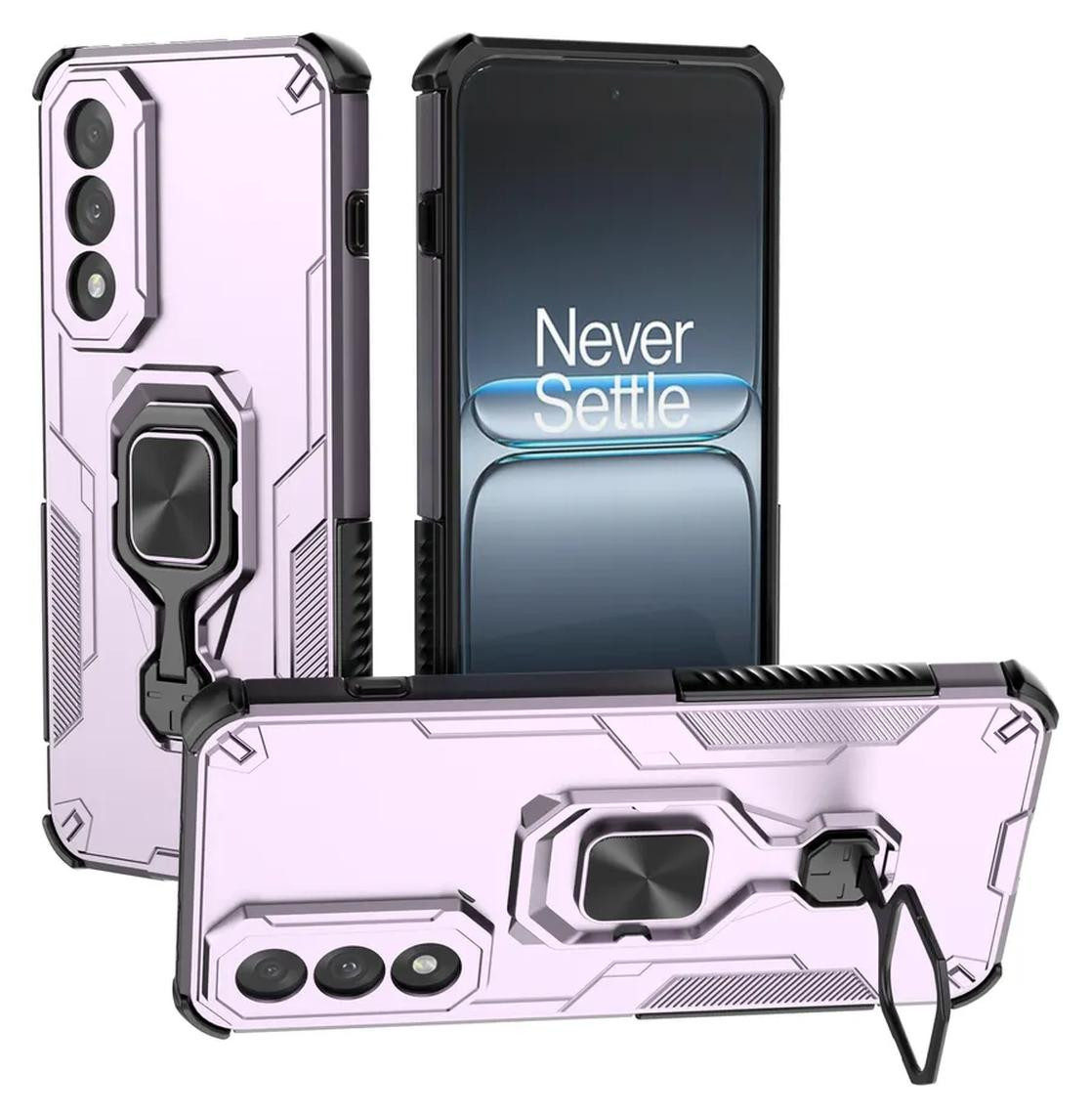 MobyDefend Dubbelgelaagde Pantsercase met Standaard voor OnePlus Nord 5 - Roze