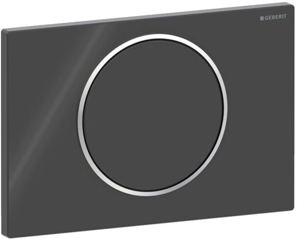 Geberit Sigma 10 Round Betätigungsplatte 115758KM5 schwarz, hochglanz-verchromt