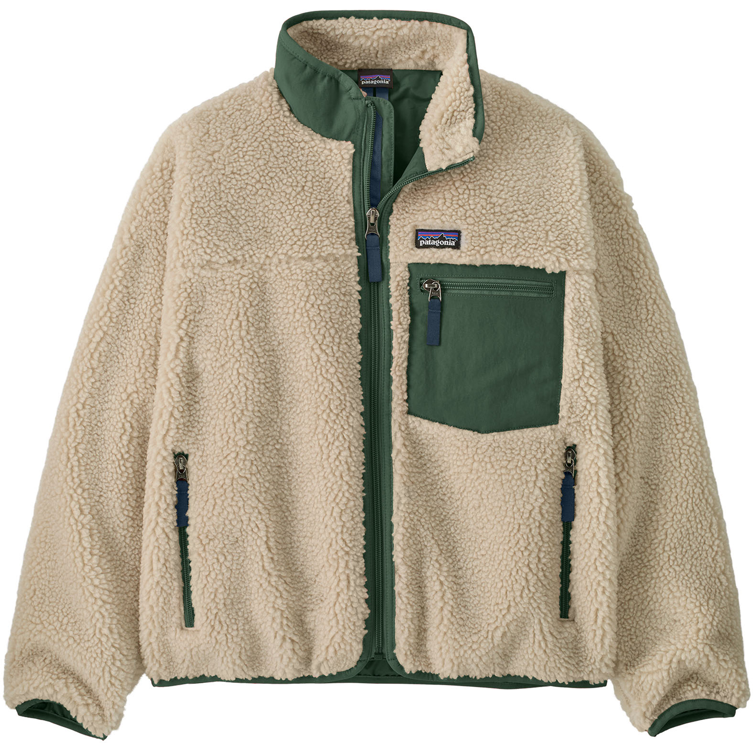 Patagonia Retro-X Kinder Fleecejacke beige Größe 148 Trekking Wasserabweisend Wasserabweisend