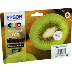 5 Epson Tinten C13T02E740 Multipack KCMY PBK 202