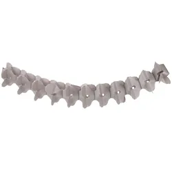 VEPATIM 2 Girlande aus Papier schwer entflammbar silber 16x10.5cm 3.6m
