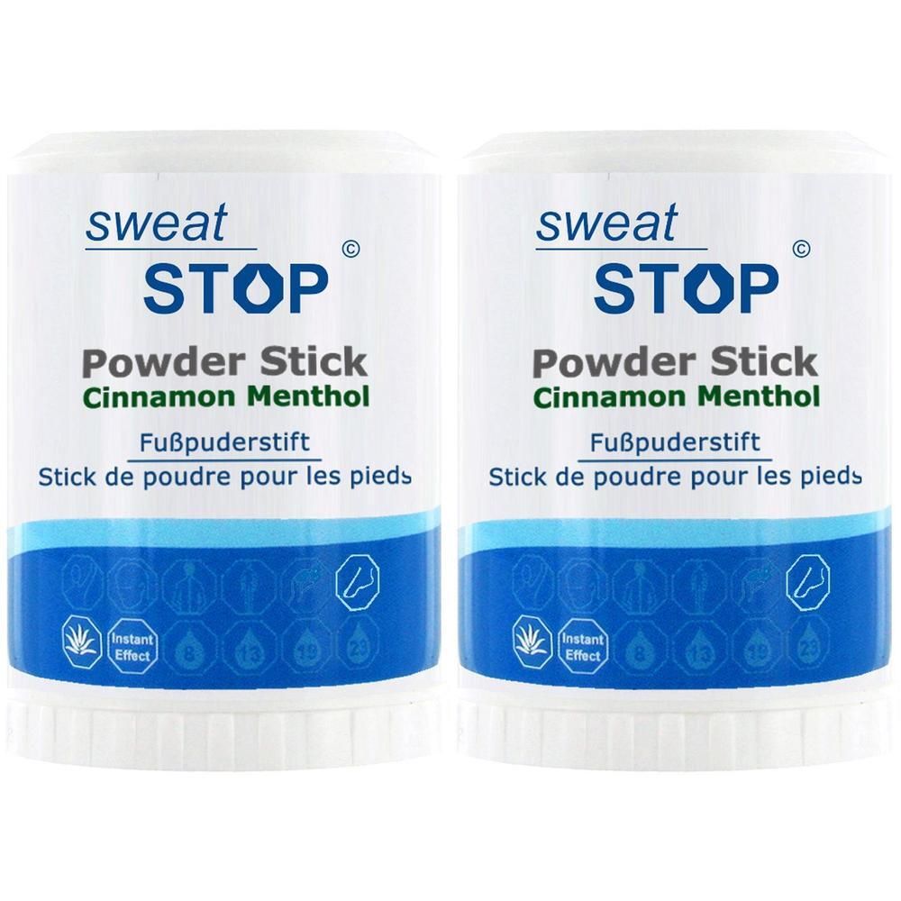 Sweatstop Powder Stick Fußpuderstift 2x 2x60 g Stifte